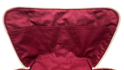 Maxi-trousse "Fleurs blanches et bordeaux"