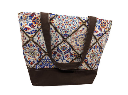 Sac bicolore zippé "Vitrail"