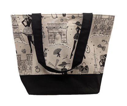 Sac bicolore zippé "Paris"