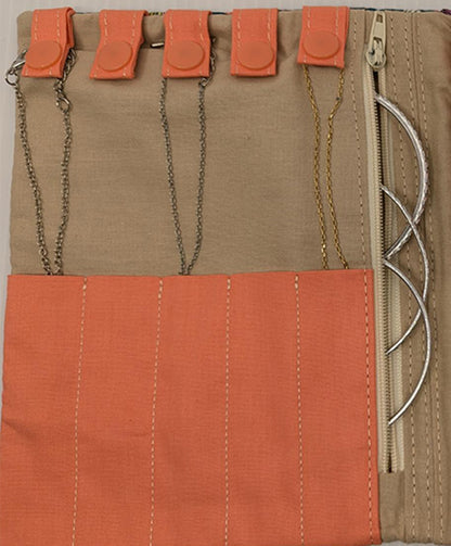 Pochette à bijoux de voyage ginkgo vert