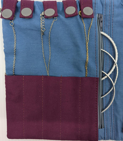 Pochette à bijoux de voyage fleurs prunes