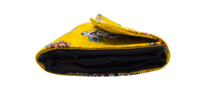 Sac pliable "Têtes de mort" jaune