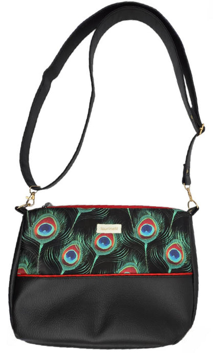 Sac à main artisanal en simili cuir "Paons"