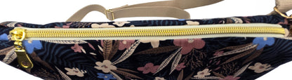 Sac à main artisanal en jeans "Fleurs Romantiques"